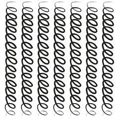 Fototapeta na wymiar vertical curly lines. Abstract monochrome background. Vector illustration isolated on white background.