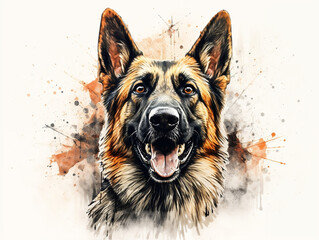 Portrait of a German Shepherd