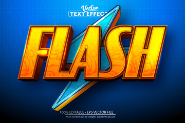 Naklejka na ściany i meble Flash text, cartoon style editable text effect