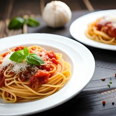 Fototapeta premium spaghetti with tomato sauce