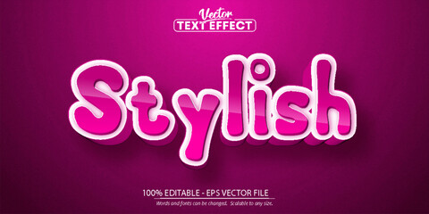 Stylish text, cartoon style editable text effect