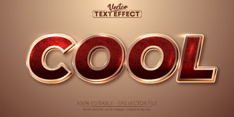 Cool text, shiny rose gold color style editable text effect