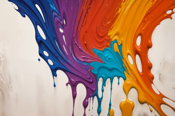 Naklejka premium Abstract painted art background. Abstract colorful brush strokes as a background.