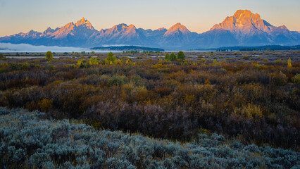 Willow Flats and Teton Range at Sunrise   Grand Teton National Park, Wyoming, USA © J.Y. Photography