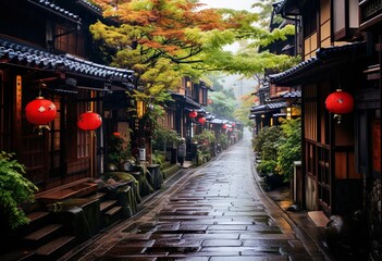 Old Ninenzaka street in Kyoto Japan