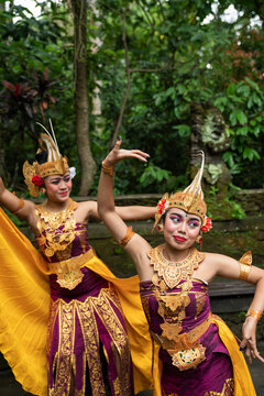 Traditional Balinese Dancers In The Park