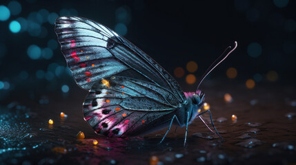Naklejka na ściany i meble background with butterflies brigth butterfly 