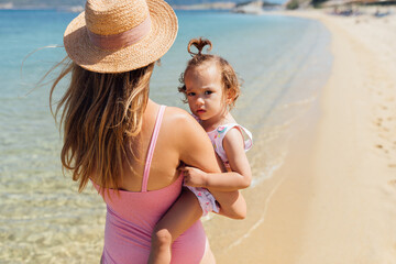 Mother and Daughter on the Beach
