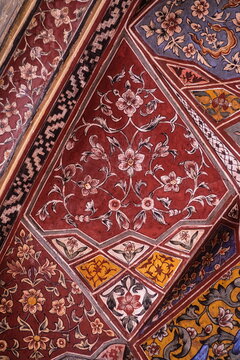 A view of beautiful tile work on Wazir Khan Mosque, Lahore 