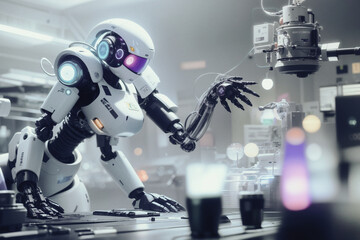 Futuristic Robot Scenarios - Artificial Intelligence Concepts