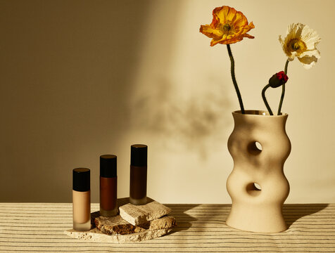 Make up bases for diverse skin tones still life