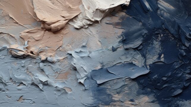 Abstract Minimal Chalky Oil Painting, ai