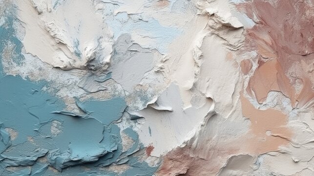 Abstract Minimal Chunky Oil Painting, ai