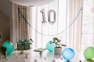 Birthday table at home