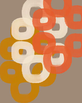 Colorful Abstract Circles Stacked Together