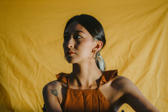 Portrait of a charming latin woman