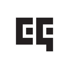 EQ letter logo design vector