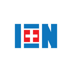 ION Plus logo design vector
