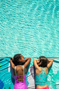 Diverse Friends at the pool