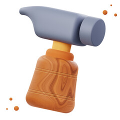 3D Illustration render of Hammer Tool icon designs. Perfect for construction, DIY, carpentry, and home improvement-themed projects to enhance your designs.