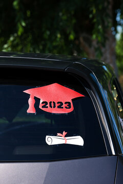 Graduation Stickers on Car