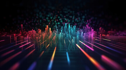 Digital data background. Abstract 3D art can be used in the description of network abilities, technological processes, digital storages, science, education, etc.