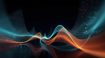 Digital data background. Abstract 3D art can be used in the description of network abilities, technological processes, digital storages, science, education, etc.