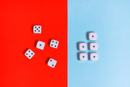 Organized and messy dices