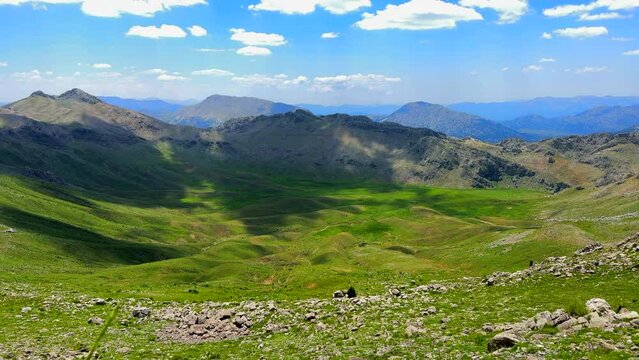  Let's protect nature.amazing mountains and mobility of sky clouds