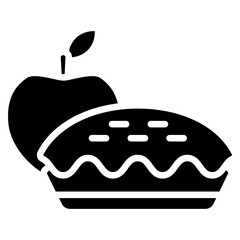 apple pie icon, are often used in design, websites, or applications, banner, flyer to convey specific concepts related to autumn seasons.