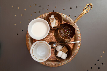 traditional black turkish coffee