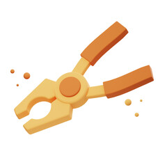 3D Illustration render of Pliers Tool icon designs. Perfect for DIY, repairs, crafting, and mechanical-themed projects to enhance your designs.