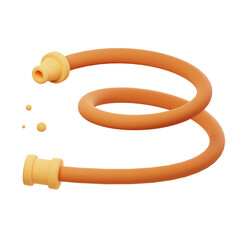 3D Water Hose Illustration render of water hose tool icon designs. Perfect for gardening, irrigation, or outdoor activities to enhance your designs.