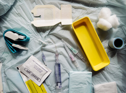 Sterile set up for IV insertion