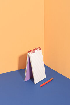 Notebook and pencil