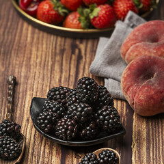 A small black saucer filled with delicious