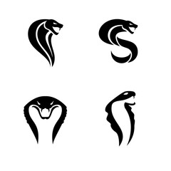 Cobra Snake logo icon design set collection