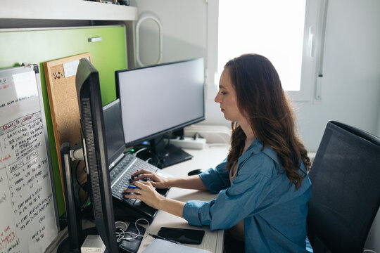 Freelancer at home office working