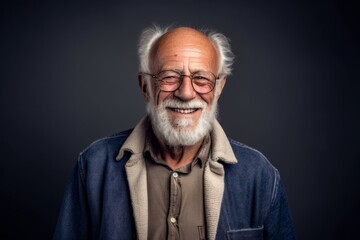 Fototapeta premium Portrait of a senior man with a gray beard and glasses.