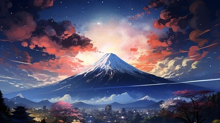 富士山イメージ,Generative AI AI画像