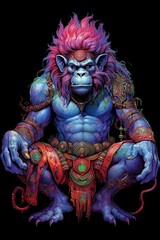 Obraz premium ゴリラの顔,Generative AI AI画像