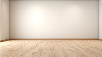 An empty room with a minimalist design and neutral color scheme