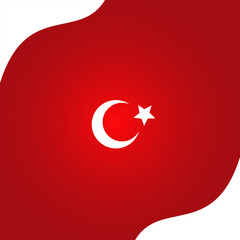 Türkiye Flag with abstract Concept. Independence day background.