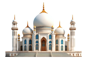 Fototapeta na wymiar Mosque Isolated on Transparent Background - Generative AI 