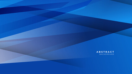 Fototapeta premium Blue geometric shapes abstract modern technology background design.