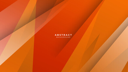 Modern orange geometric shapes abstract technology background.