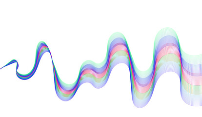 Abstract flowing wave lines. Design element for technology, science, modern concept.vector eps 10