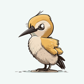 vector cute gannet cartoon style