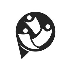 community logo template. Icon Illustration Brand Identity. Isolated and flat illustration. Vector graphic