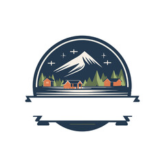 Mountain Logo Blue Green Orange
